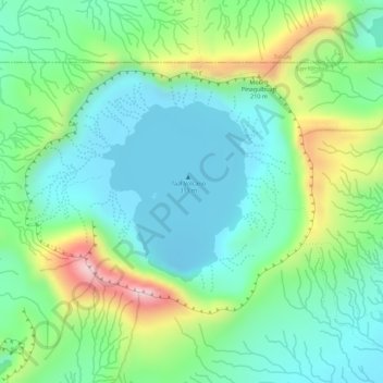 Carte topographique Taal Crater Lake, altitude, relief