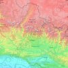 Carte topographique Gandaki, altitude, relief