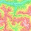 Carte topographique Uvernet-Fours, altitude, relief