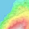 Carte topographique Tacoronte, altitude, relief