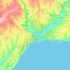 Carte topographique Маріупольська міська громада, altitude, relief