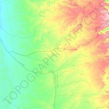 Carte topographique El Menzela, altitude, relief