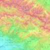 Carte topographique Racha-Lechkhumi and Kvemo Svaneti, altitude, relief