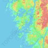 Carte topographique Tjörns kommun, altitude, relief