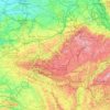 Carte topographique Wallonië, altitude, relief