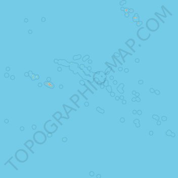 Carte topographique Polynésie française, altitude, relief