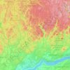 Carte topographique Portneuf (MRC), altitude, relief