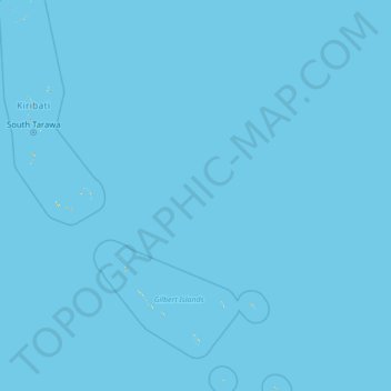 Carte topographique Îles Gilbert, altitude, relief