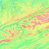 Carte topographique Harlan County, altitude, relief