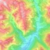 Carte topographique Villars-Colmars, altitude, relief