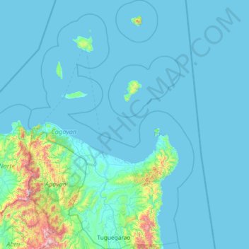Carte topographique Cagayan, altitude, relief