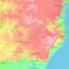 Carte topographique Santa Catarina, altitude, relief