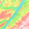Carte topographique Lago Ness, altitude, relief
