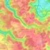 Carte topographique Hussigny-Godbrange, altitude, relief