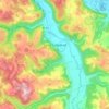 Carte topographique Saint-Cybranet, altitude, relief