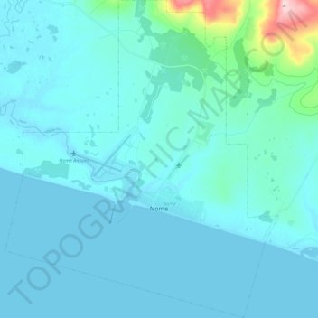 Carte topographique Nome, altitude, relief