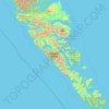 Carte topographique Moresby Island, altitude, relief