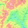 Carte topographique Lan County, altitude, relief