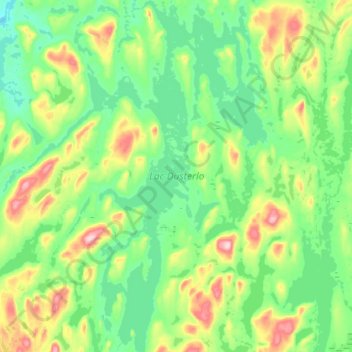 Carte topographique Lac Dusterlo, altitude, relief