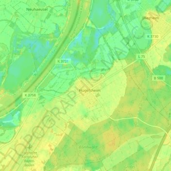 Carte topographique 76549, altitude, relief