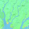 Carte topographique Barguna District, altitude, relief