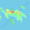 Carte topographique Isla de Culebra, altitude, relief