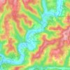 Carte topographique Tursac, altitude, relief