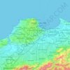 Carte topographique Alger, altitude, relief