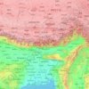 Carte topographique Brahmaputra, altitude, relief