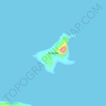 Carte topographique Île Suhm, altitude, relief