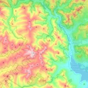 Carte topographique Slide Mountain Wilderness, altitude, relief