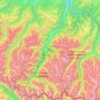 Carte topographique Верхне-Тебердинское сельское поселение, altitude, relief