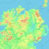 Carte topographique Northern Ireland, altitude, relief