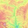 Carte topographique Qutang, altitude, relief