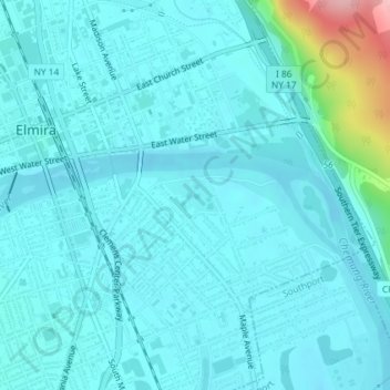 Carte topographique Brand Park, altitude, relief