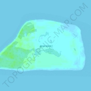 Carte topographique Jarvis Island, altitude, relief