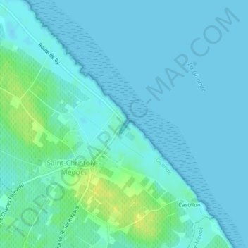 Carte topographique Port de Saint-Christoly, altitude, relief
