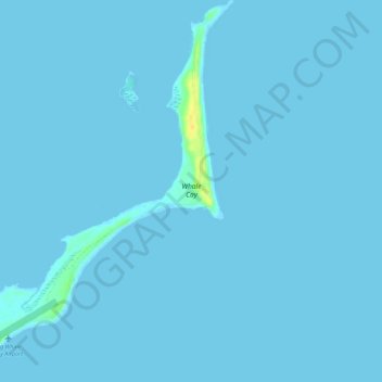 Carte topographique Whale Cay, altitude, relief
