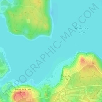 Carte topographique White Bear Lake, altitude, relief