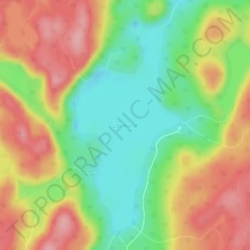 Carte topographique Lac Rond, altitude, relief