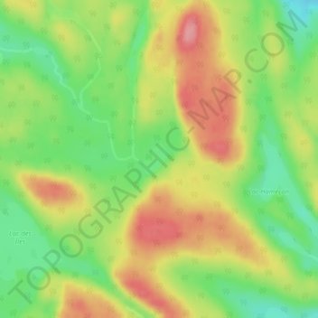Carte topographique Lac Twin, altitude, relief