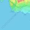 Carte topographique Île Rousse, altitude, relief
