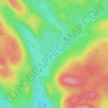 Carte topographique Lac Sam, altitude, relief