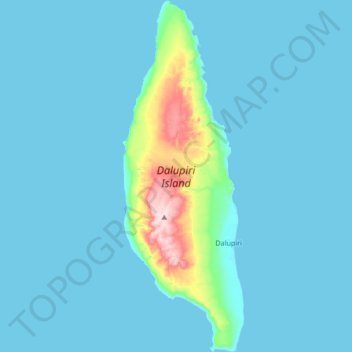Carte topographique Dalupiri Island, altitude, relief