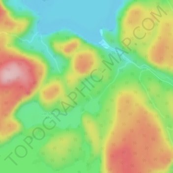 Carte topographique Lac Baloney, altitude, relief