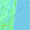 Carte topographique Fort Lauderdale Beach, altitude, relief