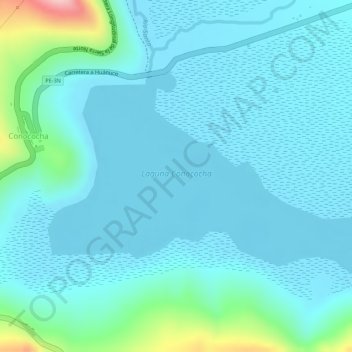 Carte topographique Laguna Conococha, altitude, relief