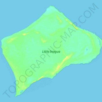 Carte topographique Little Inagua Island, altitude, relief