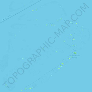 Carte topographique Southern Maalhosmadulhu Atoll, altitude, relief