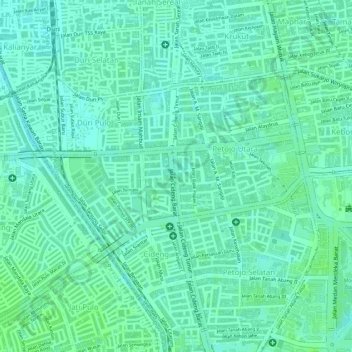 Carte topographique Cideng, altitude, relief